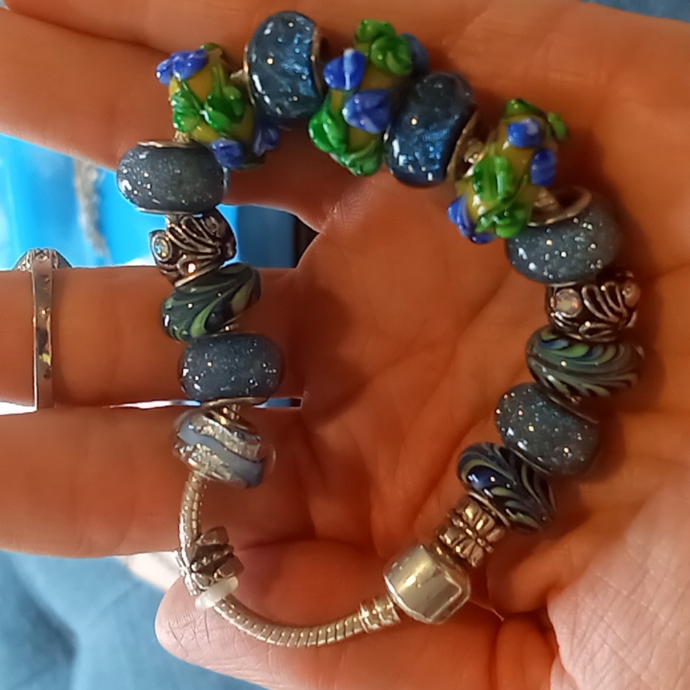 glass beaded bracelet
